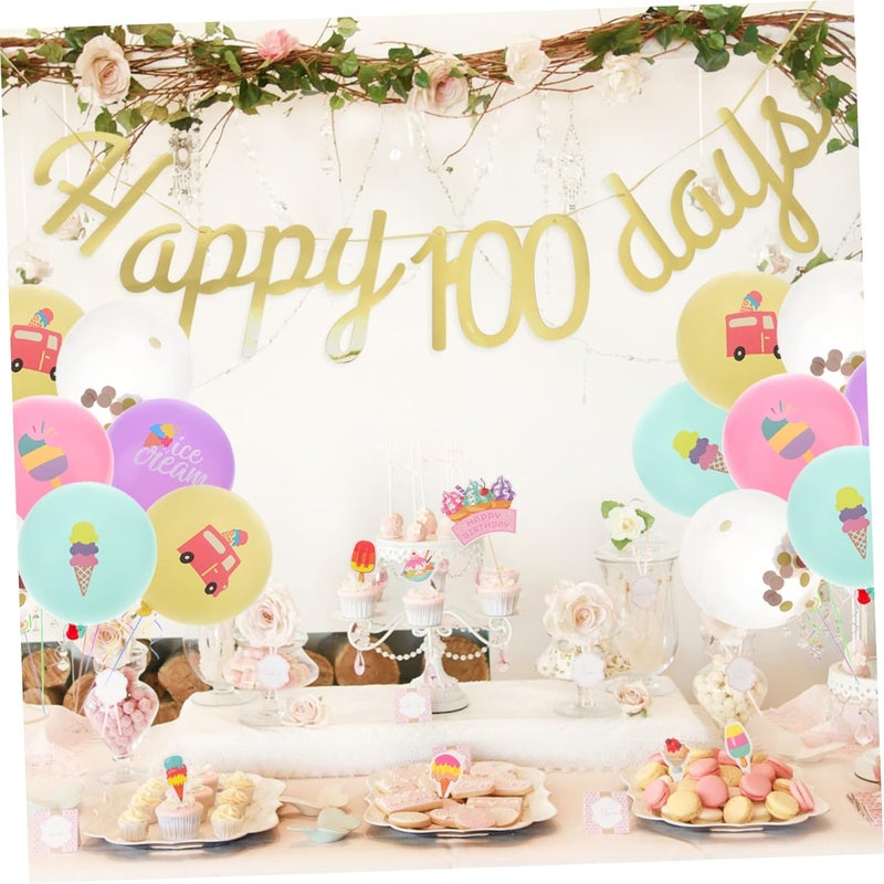 كلاراكو 9 قطع، 100 قطعة من أكاليل الزهور لتزيين الحدائق، مناسبة للأولاد، أيام الزينة، رايات الذكرى السنوية، أيام الأطفال في الحفلات، زينة ذهبية، خلفية مزخرفة، لافتات ورقية، زينة للبنات، عيد ميلاد - Image 4