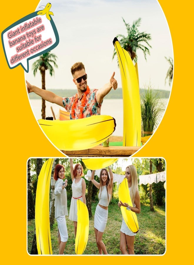 Sonarun 8 Pack Inflatable Bananas Blow Up Banana Balloons Toys Include 2 Pcs 70 Inch Bananas 6 Pcs 26 Inch Bananas for Bachelorette Party Summer Water Games - Image 5