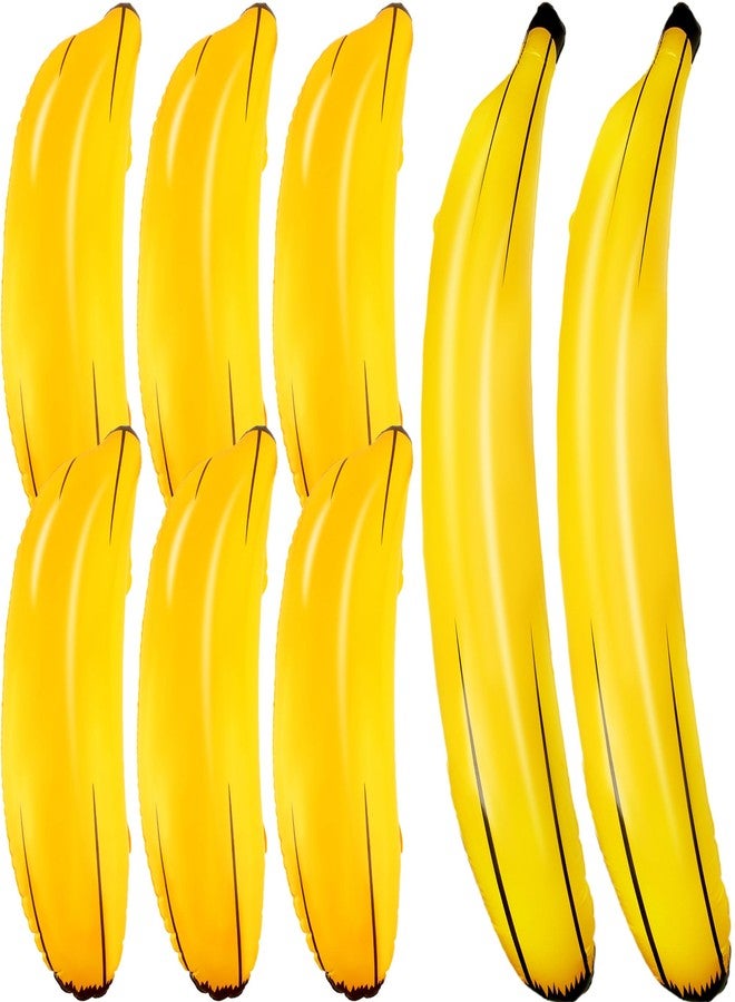 Sonarun 8 Pack Inflatable Bananas Blow Up Banana Balloons Toys Include 2 Pcs 70 Inch Bananas 6 Pcs 26 Inch Bananas for Bachelorette Party Summer Water Games - Image 1