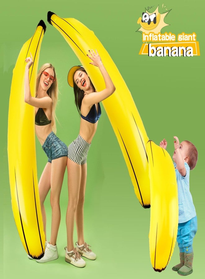 Sonarun 8 Pack Inflatable Bananas Blow Up Banana Balloons Toys Include 2 Pcs 70 Inch Bananas 6 Pcs 26 Inch Bananas for Bachelorette Party Summer Water Games - Image 3
