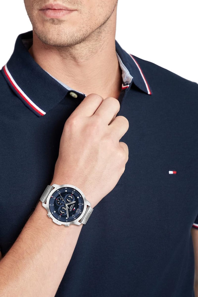 TOMMY HILFIGER Men's Navy Dial Stainless Steel Watch - Image 4