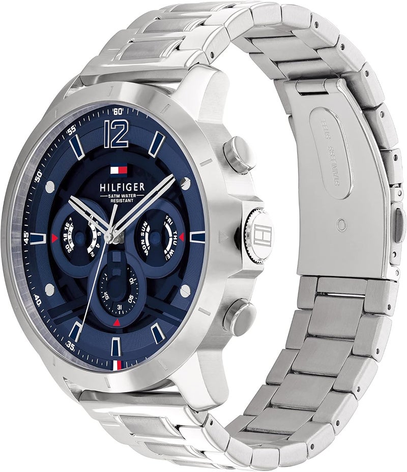 TOMMY HILFIGER Men's Navy Dial Stainless Steel Watch - Image 2
