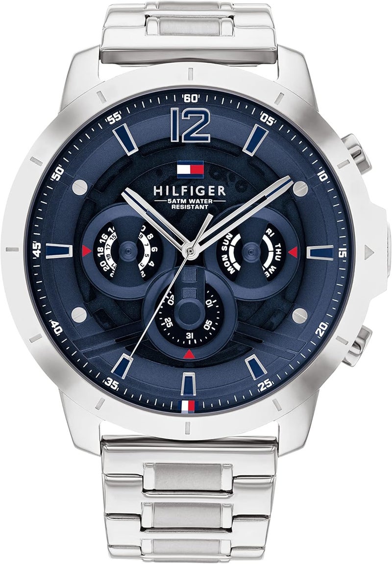 TOMMY HILFIGER Men's Navy Dial Stainless Steel Watch - Image 1
