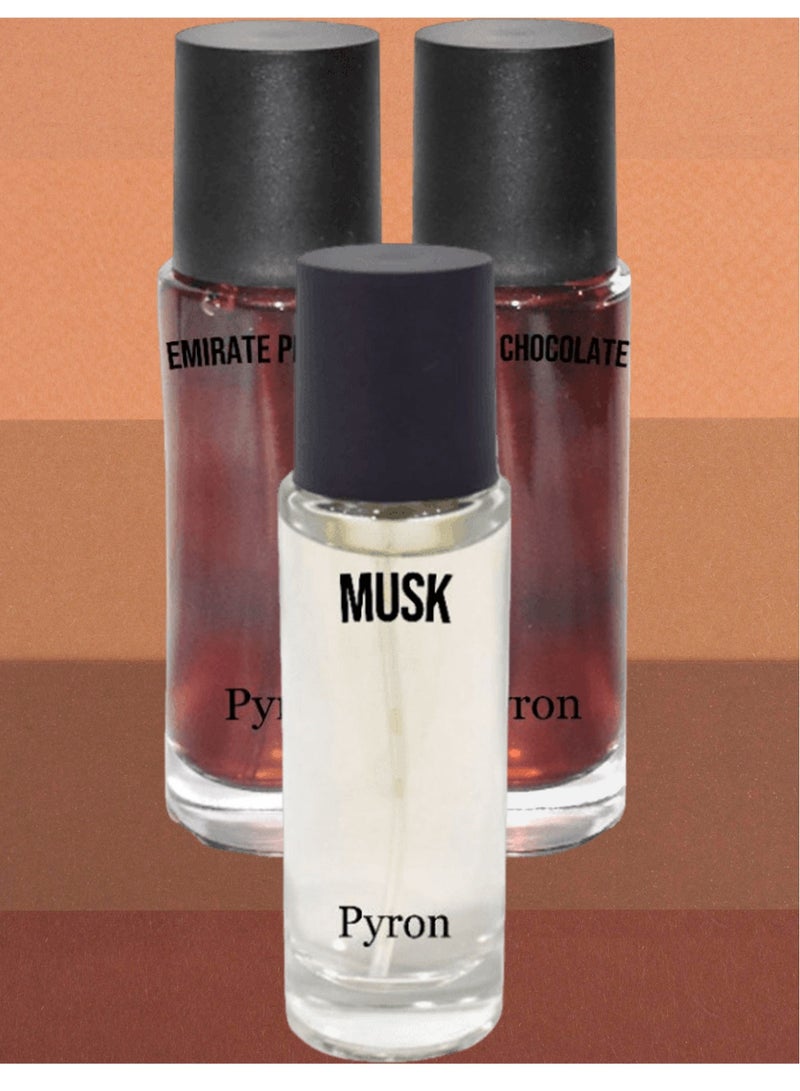 بيرون مجموعة العطور تحتوي على عطر امارات عطر فانيلا شوكولاته و عطر مسك 30 مل EDP - Image 1