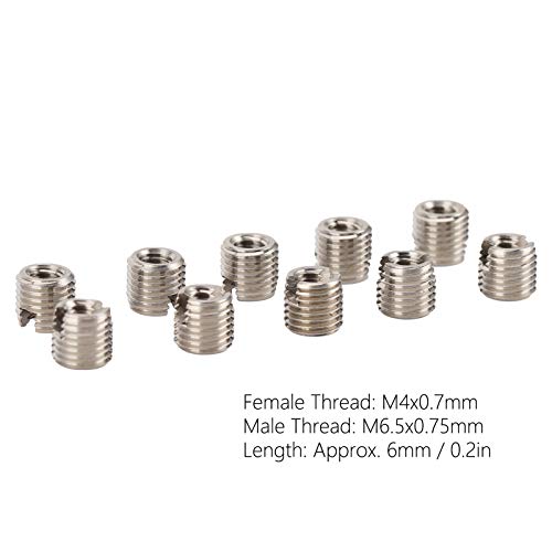 BORDSTRACT 10pcs Insert Slotted Nut, Male Female Thread Reducing Nut Fastener Hardware Stainless Steel - Image 4