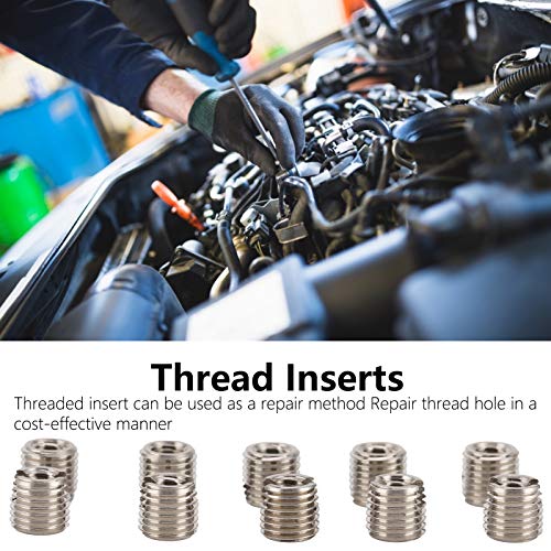 BORDSTRACT 10pcs Insert Slotted Nut, Male Female Thread Reducing Nut Fastener Hardware Stainless Steel - Image 2