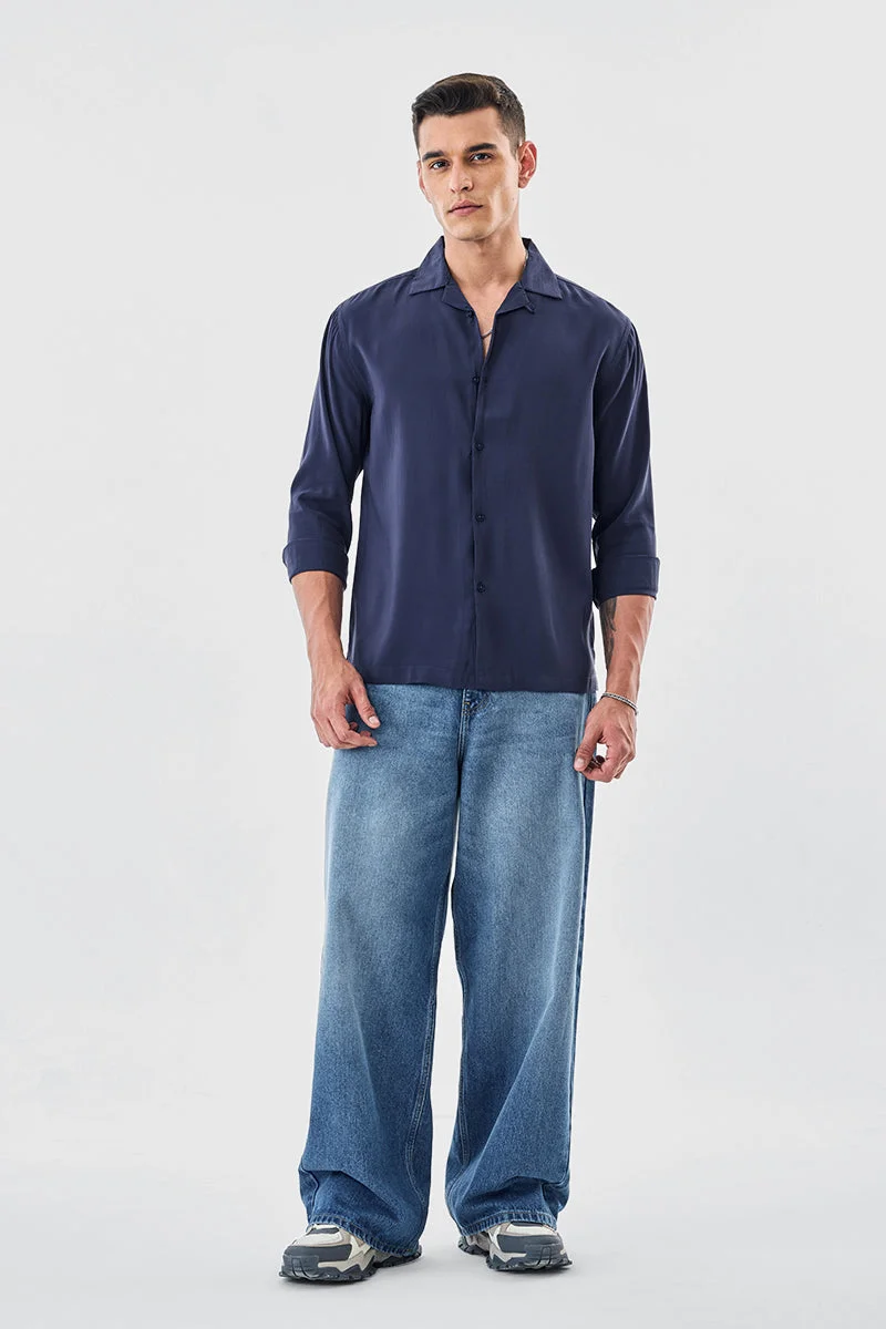 SNITCH Navy Box Fit Shirt