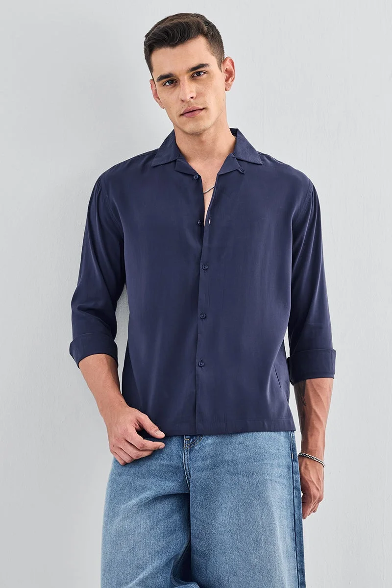 SNITCH Navy Box Fit Shirt