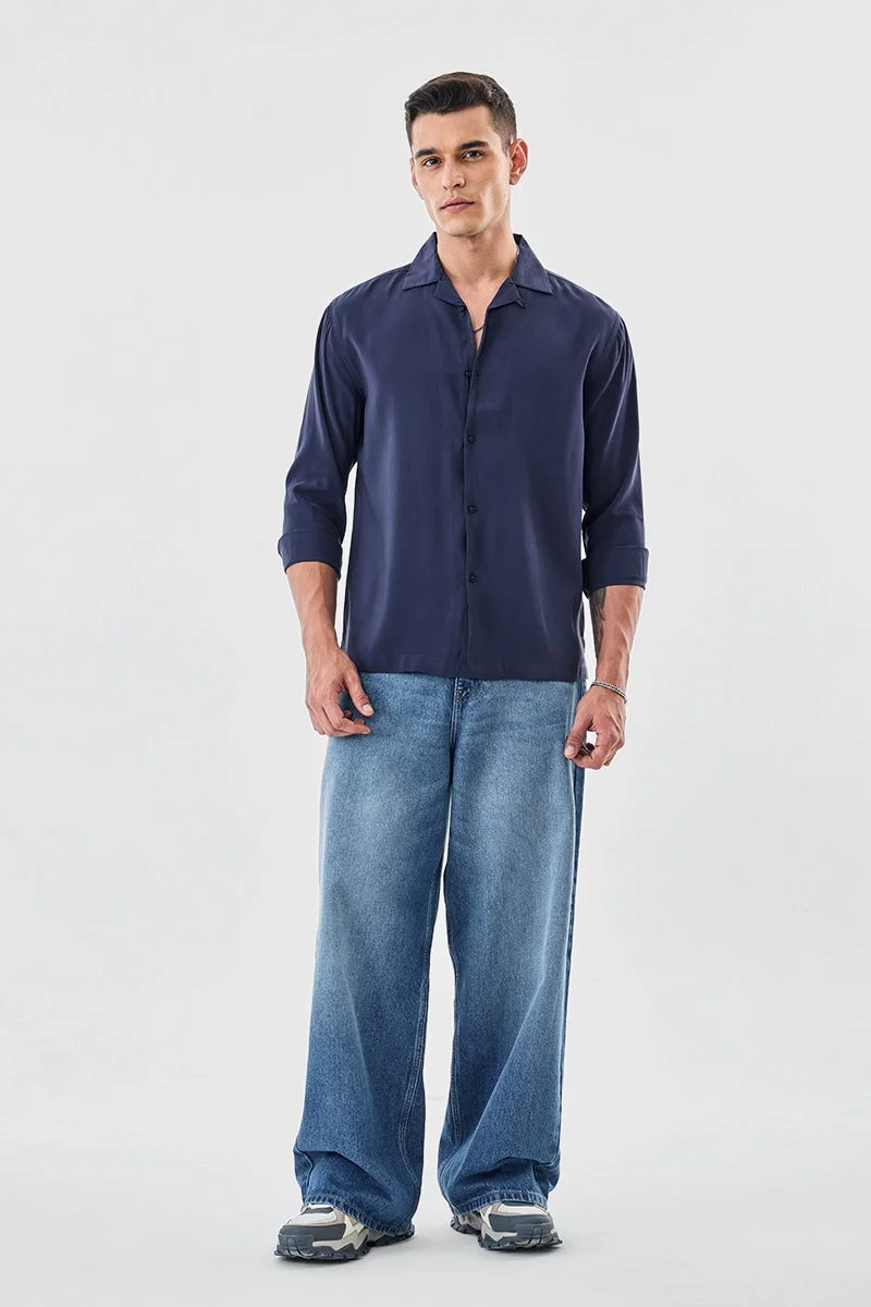 SNITCH Navy Box Fit Shirt