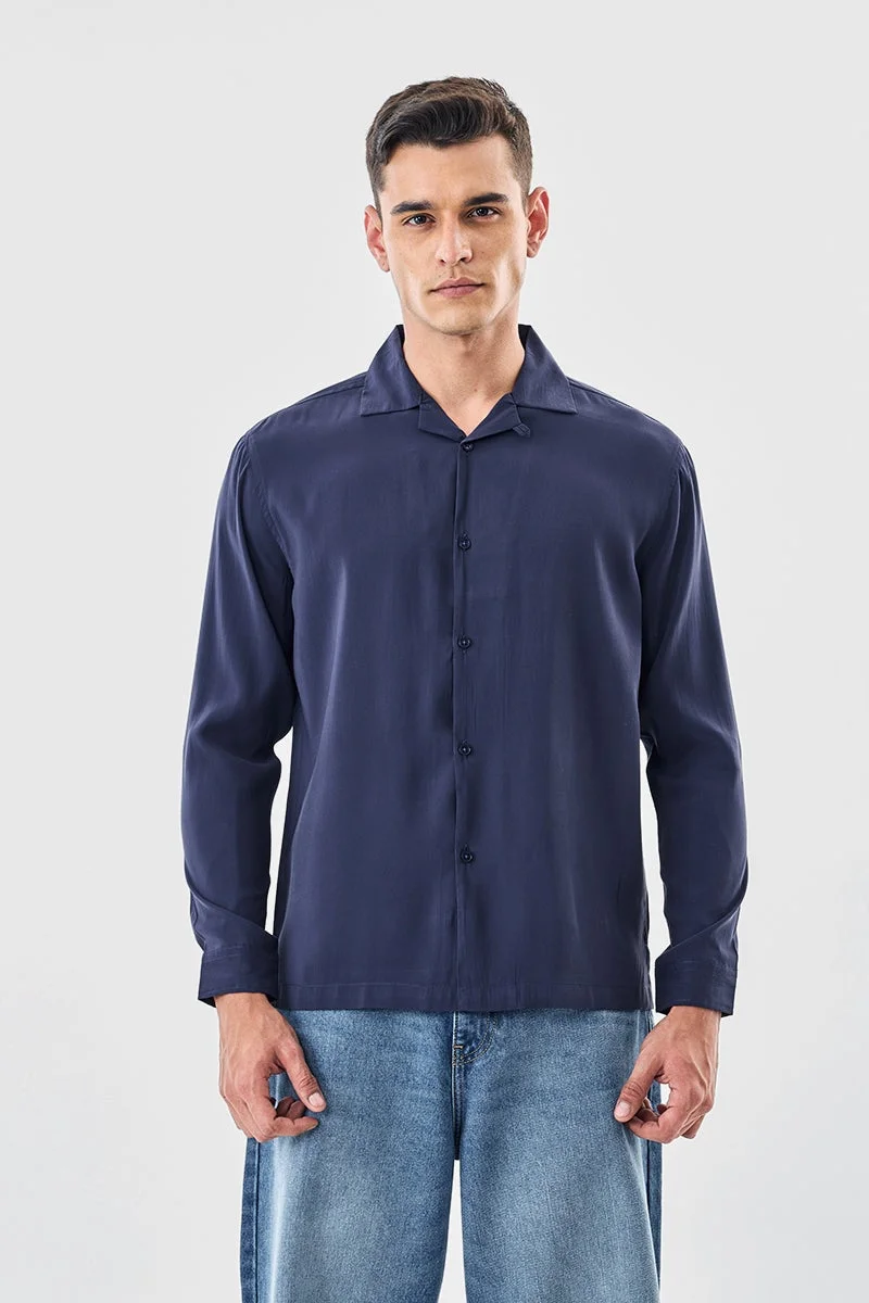 SNITCH Navy Box Fit Shirt
