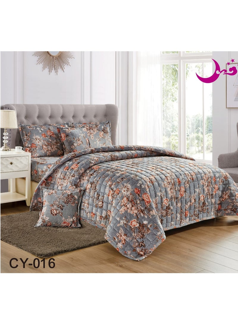 مفرش مضغوط مخمل مشجر شتوي مزدوج