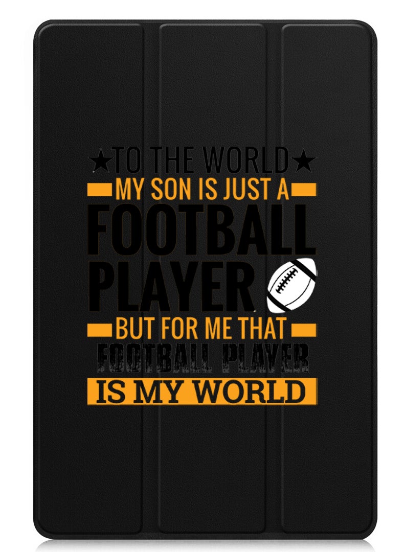 Theodor Protective Flip Case For Apple iPad Pro 11 (2024) With Trifold Stand Auto Wake Sleep Shockproof Cover Football player Black - Image 1