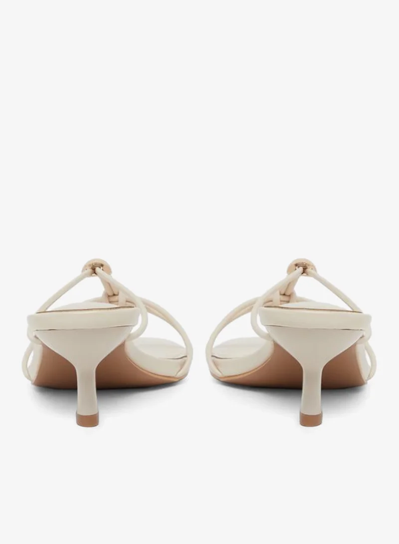 Styli  Women Beige Kitten Heel Sandals for Women | Best Price UAE