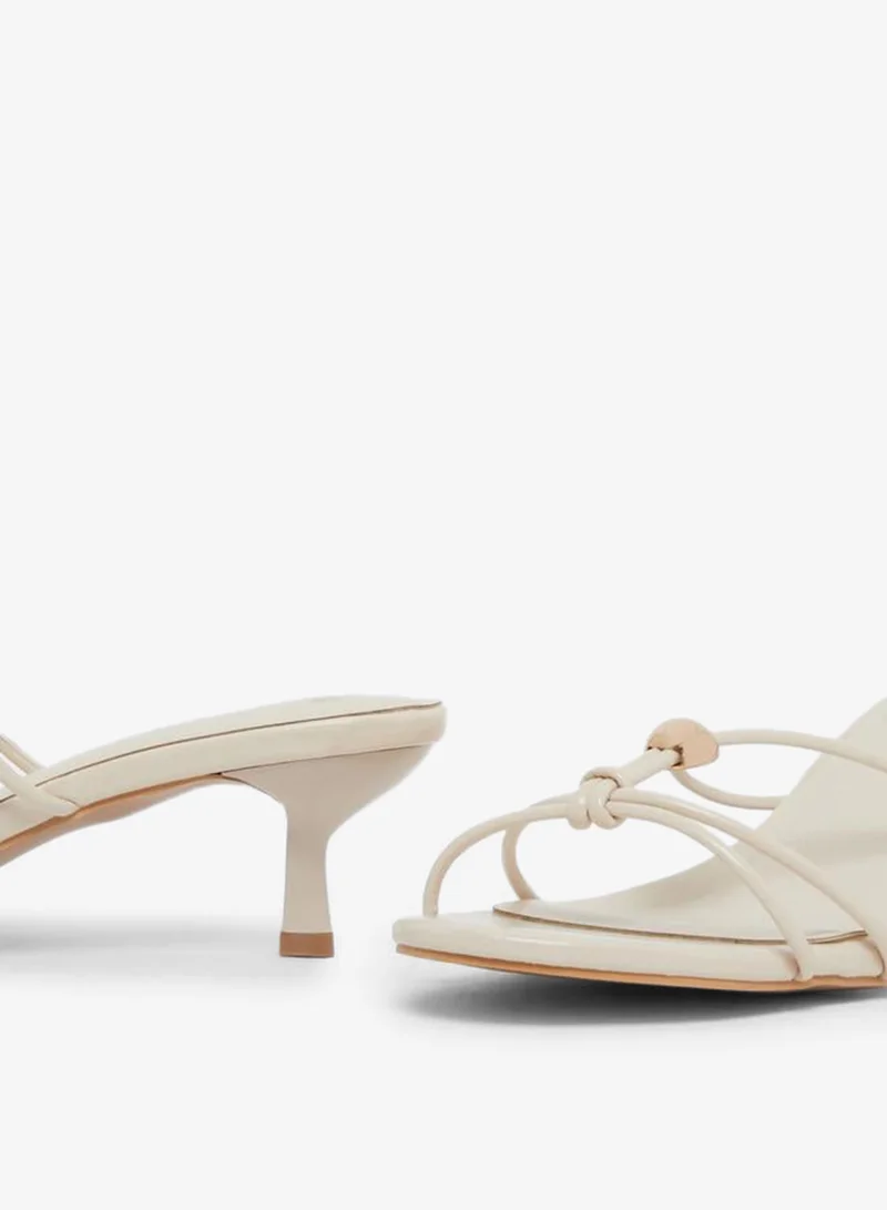 Styli  Women Beige Kitten Heel Sandals for Women | Best Price UAE
