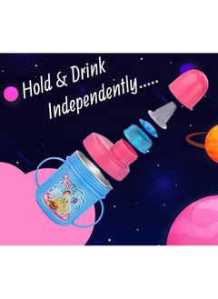 Nabhya Hippo Stainless Steel Baby Spout Sipper Cup For Kids Age 3 Months To 18 Months 250 Ml (Sky Blue)  - Image 2