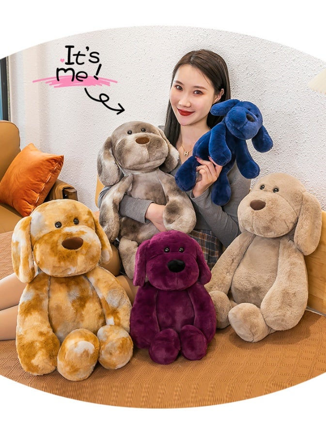 AURORA tie-dye brown cute dog plush toy teddy dog ​​doll bed pillow comfort doll children's birthday gift Valentine's Day and Halloween gift - Image 5