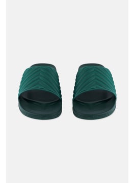 INC Men Medium Slip On Slides, Dark Green  - Image 3