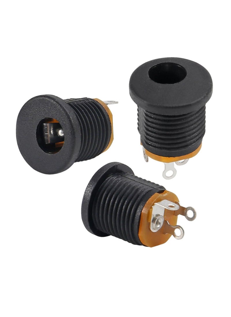Generic - 5Pcs 5.5mm x 2.1mm DC Male Power Plug Solder Power Jack Adapter Connector with 5Pcs DC Power Jack 5.5mm x 2.1mm 3 Pin Female DC Barrel Jack Panel Mount Connector - Image 1