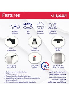 بادريق قدر ضغط الومنيوم | قدر ضغط | طباخ عربي | فضي/اسود | المقاسات المتوفرة 2 لتر/ 3 لتر / 4 لتر / 5 لتر / 7 لتر / 9 لتر / 10لتر / 11 لتر / 12لتر / 15 لتر  - Image 3