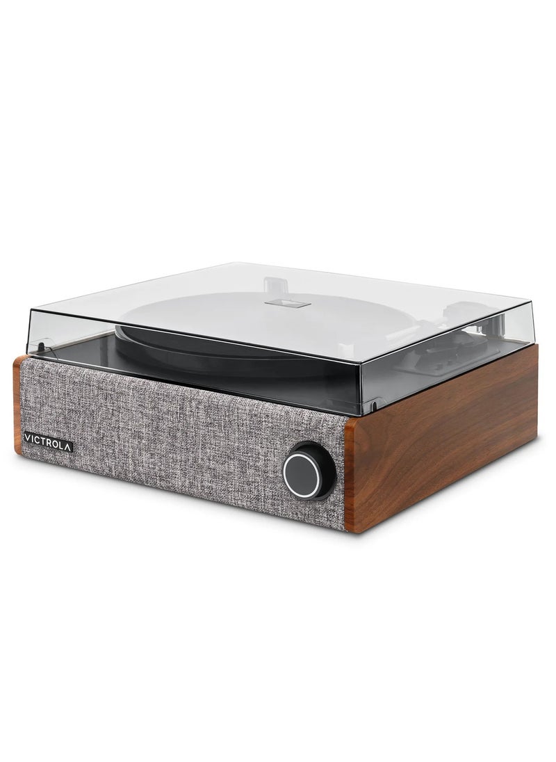 VICTROLA Victrola VTA-78 Eastwood LP Vinyl Record Player Bluetooth Speaker 3 Speed Turntable 12" Platter AT-3600L Moving Magnet Catridge Bluetooth Streaming RCA 3.5mm Output (Walnut)  - Image 2