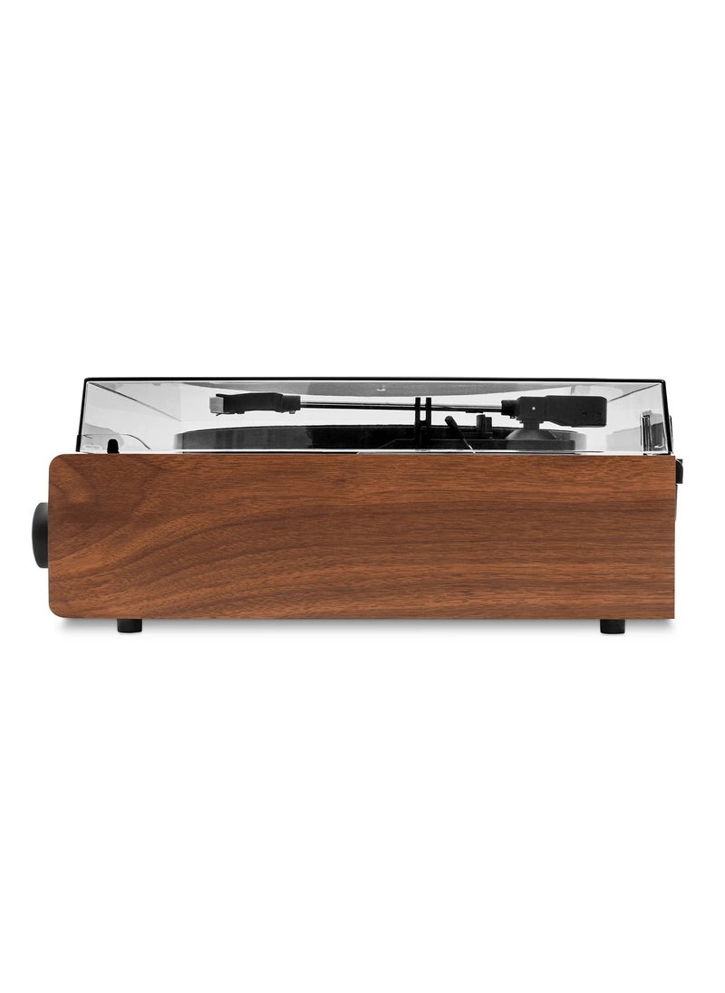 VICTROLA Victrola VTA-78 Eastwood LP Vinyl Record Player Bluetooth Speaker 3 Speed Turntable 12" Platter AT-3600L Moving Magnet Catridge Bluetooth Streaming RCA 3.5mm Output (Walnut)  - Image 3