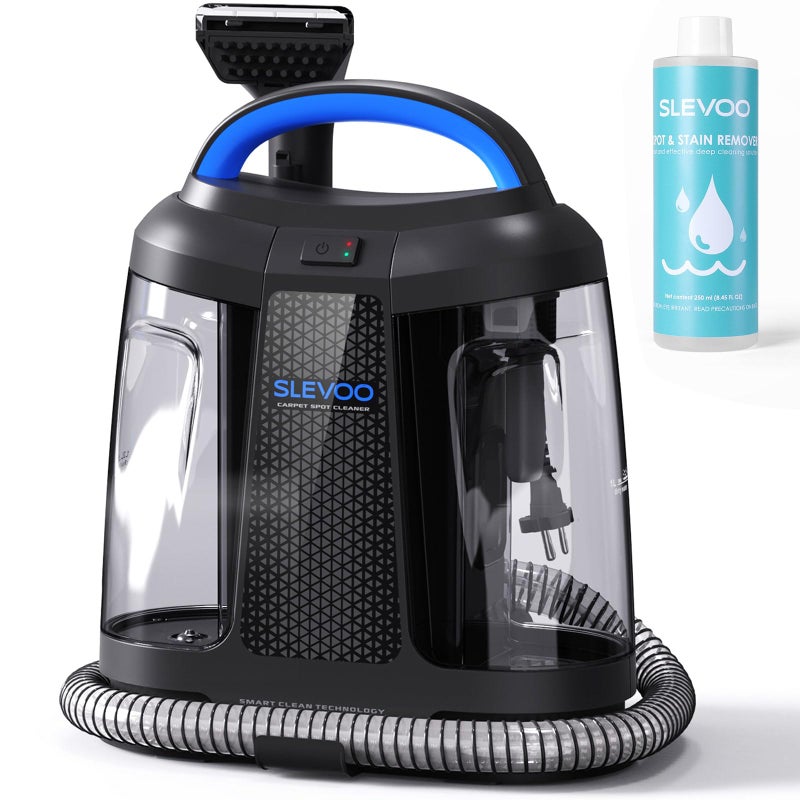 Slevoo Carpet Cleaner Machine 11Kpa Strong Suction, New 450W Powerful Motor, Portable Upholstery Cleaner with Spot Cleaner, Stain Remover for Pet Accident, Rugs, Carpet and Upholstery Black (AU-C003) - Image 1