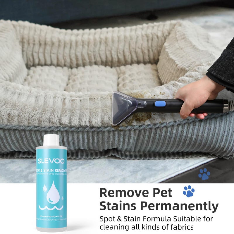 Slevoo Carpet Cleaner Machine 11Kpa Strong Suction, New 450W Powerful Motor, Portable Upholstery Cleaner with Spot Cleaner, Stain Remover for Pet Accident, Rugs, Carpet and Upholstery Black (AU-C003) - Image 2