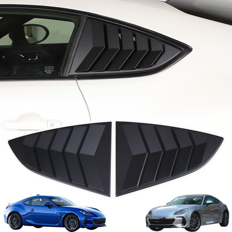 Sekhyna Rear Side Window Louvers Cover Trim ABS 2PCS for Subaru BRZ ZD8 2022 2023 - Matte Black - Image 1