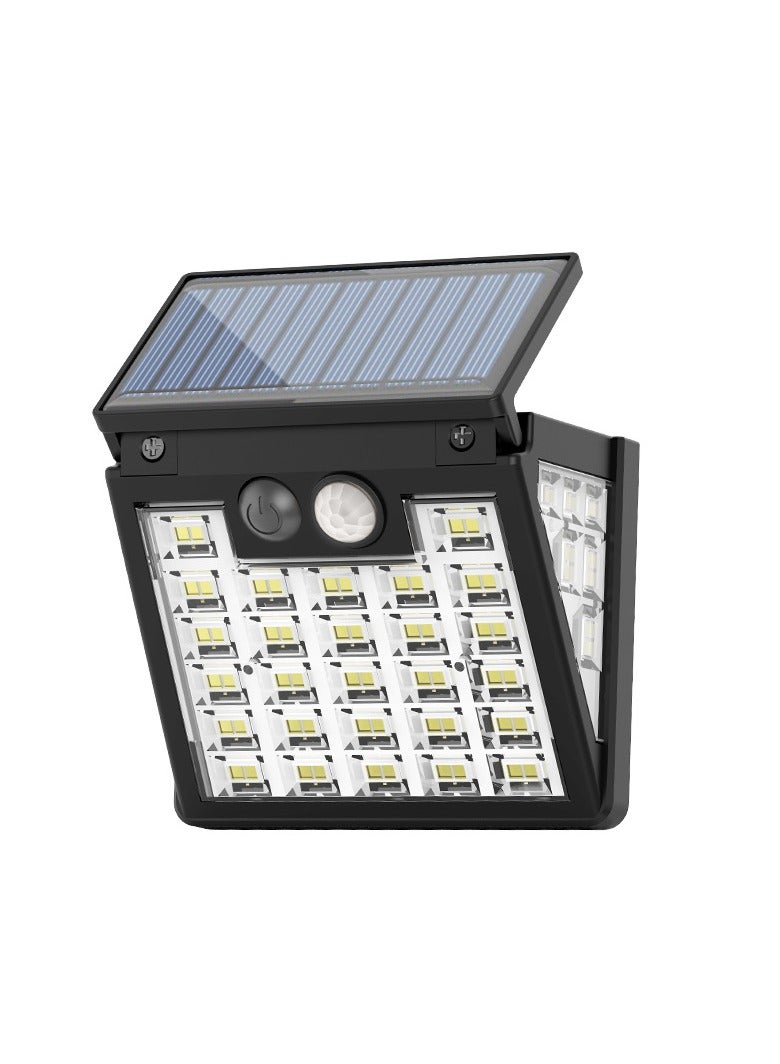 شيكسين مصباح حائط LED يعمل بالطاقة الشمسية، مصباح حديقة خارجي LED، شحن بالطاقة الشمسية، سهل التركيب، مقاوم للماء في الهواء الطلق، استشعار جسم الإنسان، زاوية قابلة للتعديل، سهل الاستخدام، متين  - Image 2