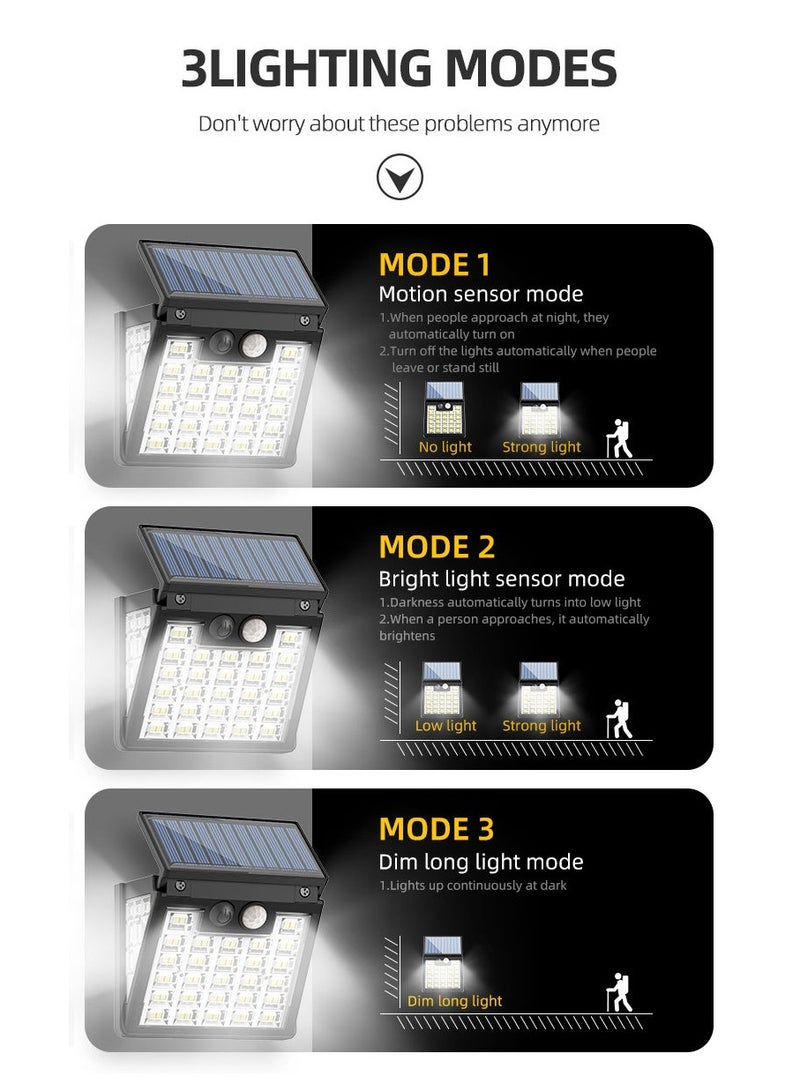 Solar LED garden wall light, LED outdoor garden light, solar charging, easy installation, outdoor waterproof, human body sensing, angle adjustable, easy to use, durable