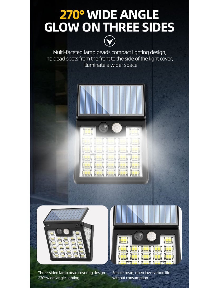Solar LED garden wall light, LED outdoor garden light, solar charging, easy installation, outdoor waterproof, human body sensing, angle adjustable, easy to use, durable