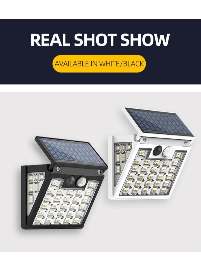 Solar LED garden wall light, LED outdoor garden light, solar charging, easy installation, outdoor waterproof, human body sensing, angle adjustable, easy to use, durable