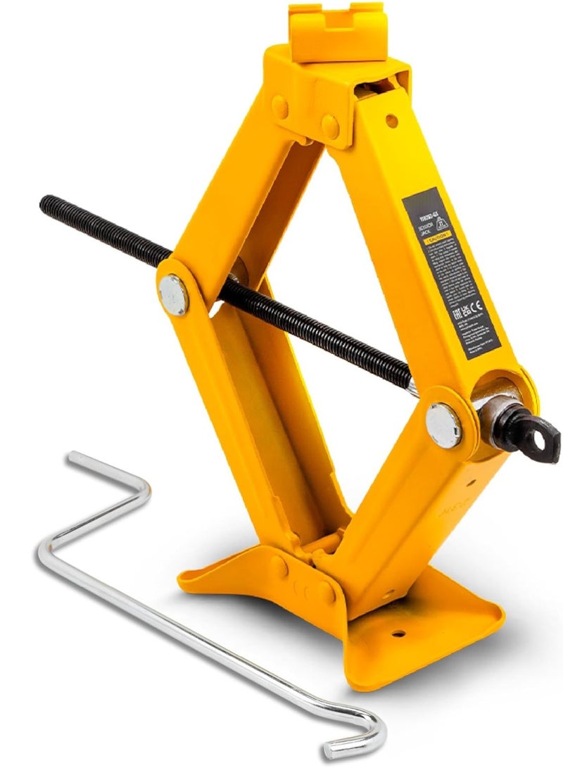 وي هاند رافعة مقصية 2 طن من WEHAND – رافعة سيارات قوية وعالمية – مناسبة للسيارات، الشاحنات الصغيرة، الـ SUV والشاحنات – تصميم ميكانيكي ثنائي الاتجاه لرفع أسرع وأسهل - Image 1