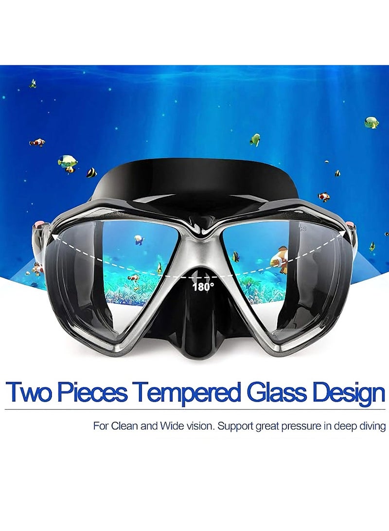 Generic Silicone diving glasses, snorkel mask, face mirror diving glasses, 180g  - Image 1