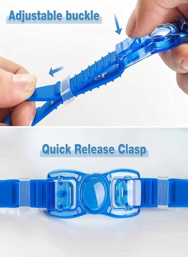 Kresal نظارات سباحة Kresal Clear Vision للأطفال والمراهقين، مزودة بسدادات أذن، مضادة للضباب والتسرب، توفر حماية من الأشعة فوق البنفسجية، مقاس كبير، مع حافظة تخزين - متعددة الألوان - Image 4