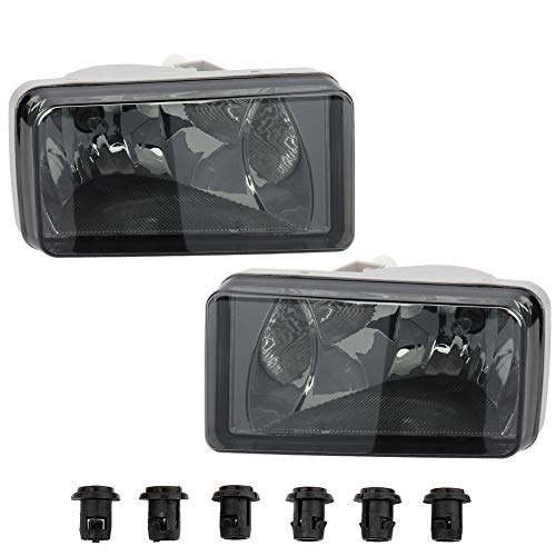 MAYASAF Smoked Lens Fog Light Pair of Bumper Fog Lamp for CHEVY 200714 SilveradoSuburbanAvalancheTahoe for GMC 200714 SierraYukon 200708 Escalade