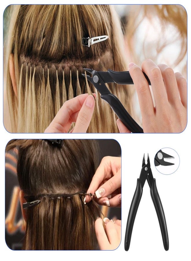 Yuanchu Hair Extension Tools Kit, Mini Keratin Bond Cutting Pliers with An Opening Spring Hair Extension Pliers for Micro Nano Ring Hair Extensions Opener and Removal Tool - Image 2