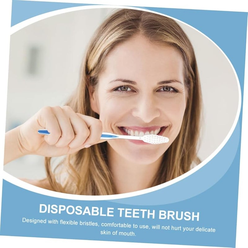 فرشاة أسنان ناعمة الشعيرات مجموعة سفر 50 قطعة محمولة للفنادق والتخييم والعائلة بالجملة - Image 5