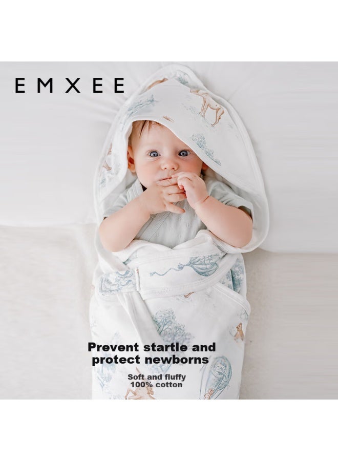 Emxee Baby Swaddle Blanket Spring And Summer Newborn Baby Wrap Four Seasons Pure Cotton Swaddle Towel For Outdoors Dreamy Unicorn 90*90cm - Image 1
