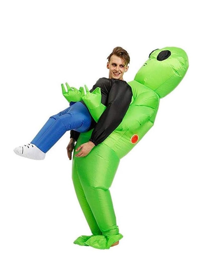 general Inflatable ET Monster Costume Horror Green Alien Role Play Suitable for Kids Masquerade Theme Party - Image 1