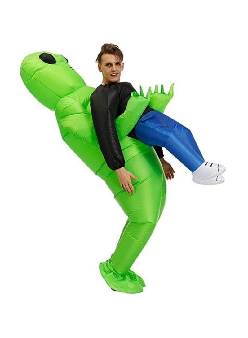 general Inflatable ET Monster Costume Horror Green Alien Role Play Suitable for Kids Masquerade Theme Party - Image 3