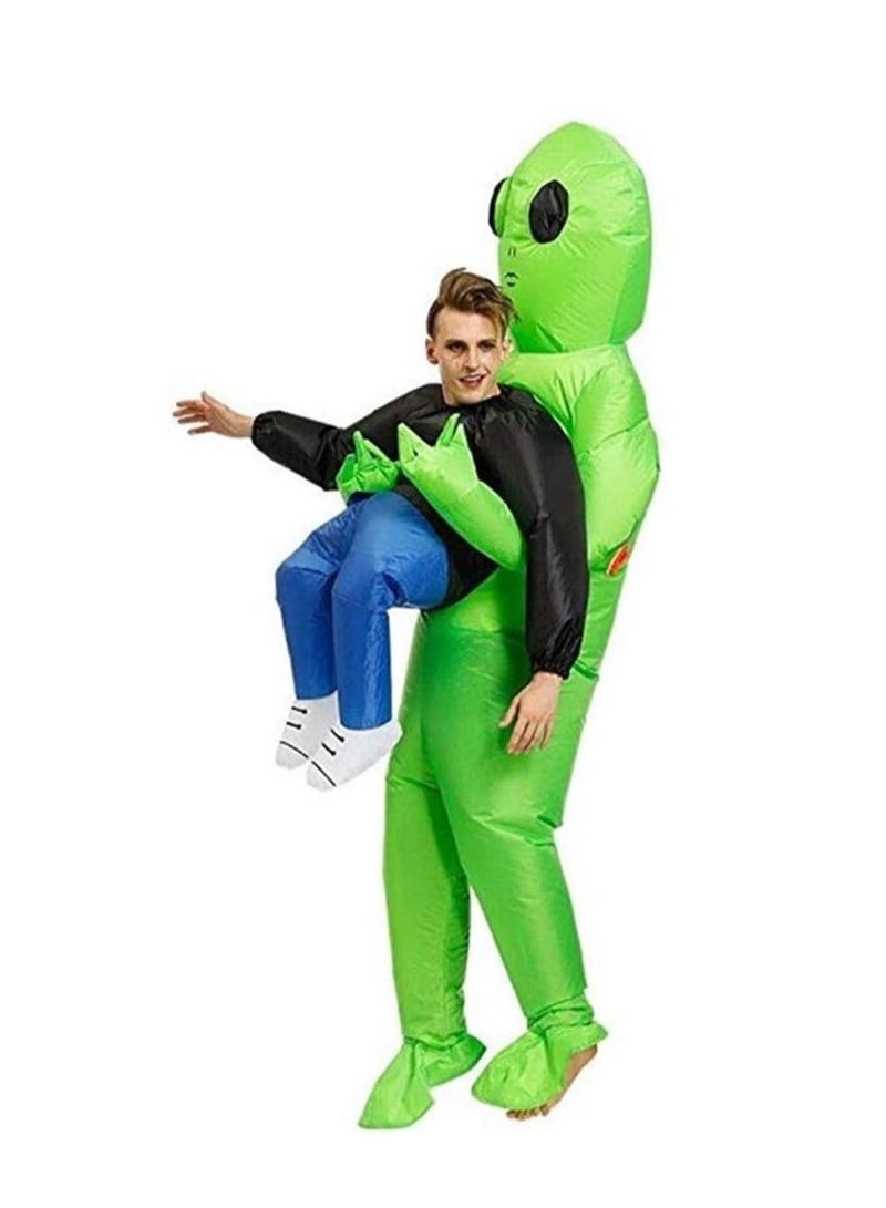 general Inflatable ET Monster Costume Horror Green Alien Role Play Suitable for Kids Masquerade Theme Party - Image 5