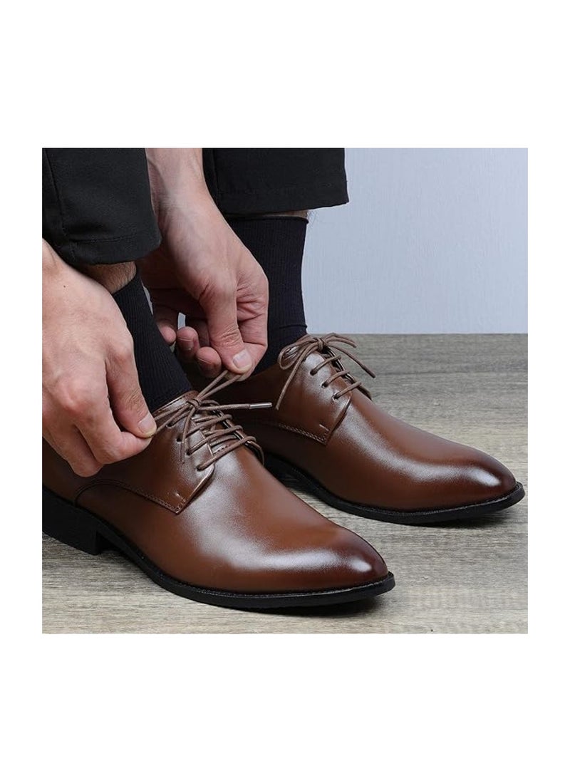 RATSAW - 3 Pairs Waxed Round Dress Shoelaces Thin Formal Business Oxford Shoe Lace for Men or Women’s Chukka/Desert Boots - Image 1