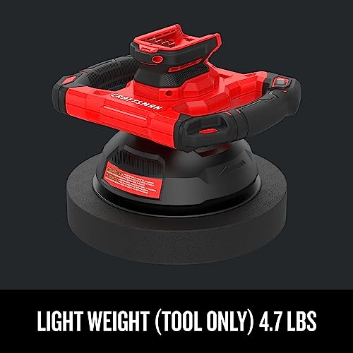 CRAFTSMAN V20 Cordless Buffer Polisher, Orbital Polisher for Car Detailing, 10-inch with Splash Guard, Bare Tool Only (CMCE100B) - Image 3