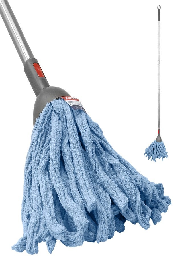 FAYINA Premium Microfiber Wet Mop for Hardwood, Laminate, Tile Flooring with Stainless Steel Handle Extendable up to 56 Inches - Image 1