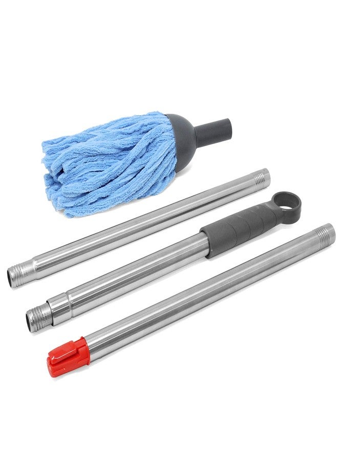 FAYINA Premium Microfiber Wet Mop for Hardwood, Laminate, Tile Flooring with Stainless Steel Handle Extendable up to 56 Inches - Image 2