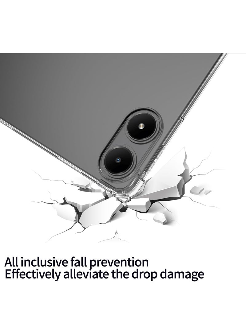 عام 1+2 حزمة متوافقة مع غلاف واقي وشاشة حماية لجهاز Redmi Pad Pro 12.1 بوصة، غلاف واقي شفاف من مادة TPU المرنة، فيلم حماية عالي الجودة من مادة PET - Image 5