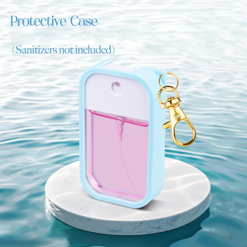 TERPINK Silicone Case Compatible with Touchland Hand Sanitizer Spray, Protective Case with Keychain for Power Mist and Glow Mist 1 fl oz, Hand Sanitizer Spray Accessory (Blue, 1 Pack) - Image 3