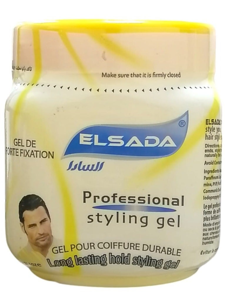 El SADA Elsada Professional Hair Styling Gel – Yellow – 1000 ml - Image 2