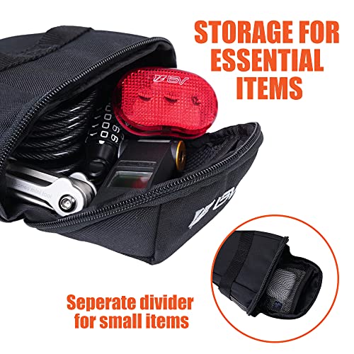 BV Bicycle Y-Series Strap-On Bike Saddle Bag/Bicycle Seat Pack Bag, Cycling Wedge with Multi-Size Options (Medium) - Image 4